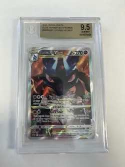 Pokemon TCG 2023 Crown Zenith Lucario VSTAR SWSH291 Beckett 9.5 - Image 1