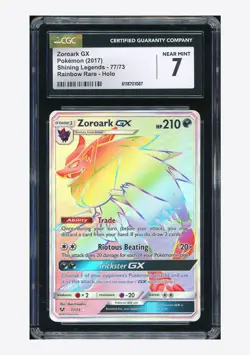 Pokemon CGC 7 Zoroark GX Secret Rare 2017 77/73 Shining Legends English - Image 1