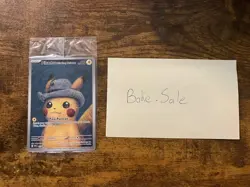 PIKACHU VAN GOGH WITH GREY FELT HAT SVP EN 085 PROMO POKEMON CARD-SEALED - Image 1