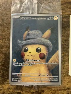PIKACHU VAN GOGH WITH GREY FELT HAT SVP EN 085 PROMO POKEMON CARD-SEALED - Image 2
