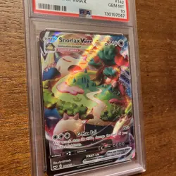 Pokemon 2020 Sword & Shield Snorlax VMAX Full Art Holo #142/202 PSA 10 - Image 2