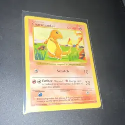 Charmander 046/102 Base Set (Shadowless) Regular 50 HP Common Pokemon Card LP - Image 1