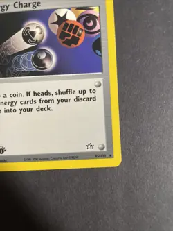 1st Edition Energy Charge Trainer Pokemon Neo Genesis 85/111 - Image 4