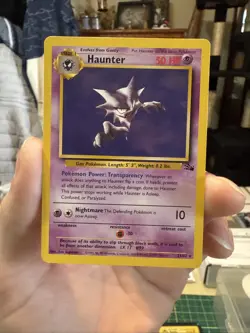 Haunter 21/62 Fossil Non Holo Rare Pokemon English LP - Image 1