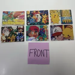 Pokemon Pocket Monsters Vending Prism Holo Foil Rare Card LOT Pikachu Ash Misty - Image 1