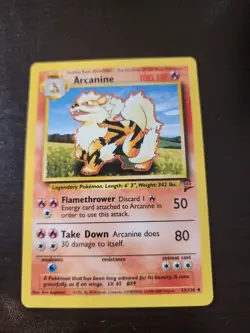 ARCANINE - Base Set 2 - 33/130 - Uncommon - Pokemon Card - Unlimited Ed NM p17 - Image 1