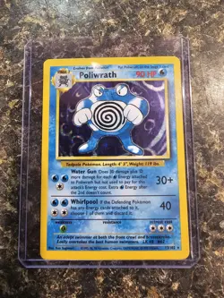 Vintage 1999 Pokemon Base Set Poliwrath 13/102 Holo Card LP - Image 1
