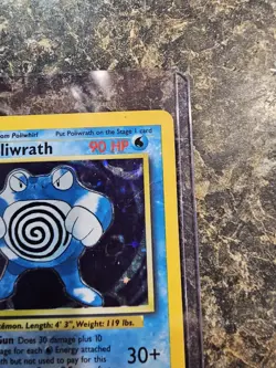 Vintage 1999 Pokemon Base Set Poliwrath 13/102 Holo Card LP - Image 2