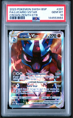 Pokemon TCG Crown Zenith Promo Lucario VSTAR SWSH291 PSA 10 Gem Mint - Image 1