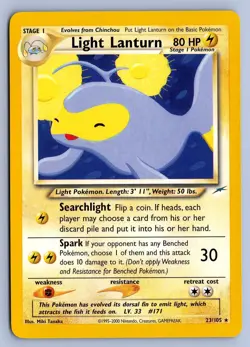LIGHT LANTURN 23/105 RARE NEO DESTINY POKEMON UNLIMITED LP - Image 1