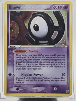 Pokemon TCG Unown U Unseen Forces U/28 Holo Foil Rare Swirl Card - Image 2