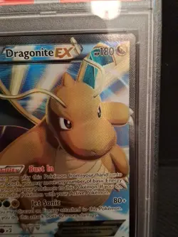 2014 POKEMON XY FURIOUS FISTS #108 FULL ART DRAGONITE EX PSA 8 CARD RARE - Image 3