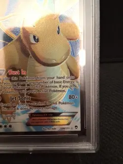 2014 POKEMON XY FURIOUS FISTS #108 FULL ART DRAGONITE EX PSA 8 CARD RARE - Image 4