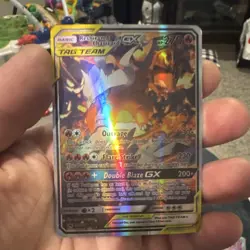 Pokemon Reshiram & Charizard GX TAG TEAM GX Promo Holo SM201 SM - Image 1
