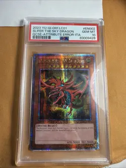 Slifer The Sky Dragon LC01-EN002 QCR Error Italian Yugioh PSA 10 - Image 1