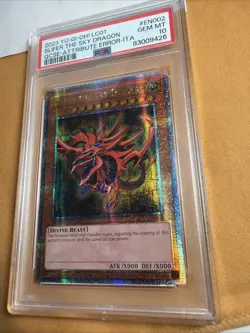 Slifer The Sky Dragon LC01-EN002 QCR Error Italian Yugioh PSA 10 - Image 2
