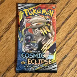 Pokemon TCG Cosmic Eclipse Booster Pack 10 Cards Sealed Solgaleo Lunala - Image 1