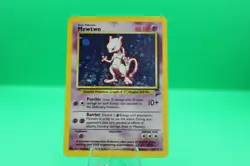Pokemon Card: Mewtwo 10/130 Holo Rare - Base Set 2 - WOTC 2000 (MP) - Image 1