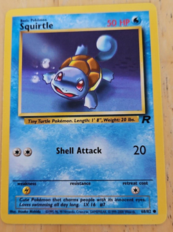 Pokemon Squirtle Team Rocket Pokemon Card #68/82 Near Mint Private Collection - Image 1