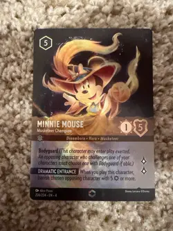 Disney Lorcana Musketeer Champion Minnie Mouse Card Enchanted 206/204 Foil - Image 1