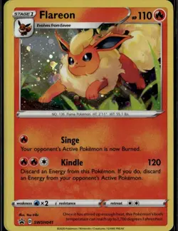 Flareon Promo SWSH: Sword & Shield Promo Cards SWSH041 Fire Holo Pokemon Card - Image 1