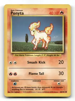 Ponyta 60/102 - Base Set - Pokemon Card LP - Image 1