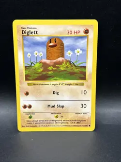 Diglett 47/102 Common Base Set (Shadowless) Pokemon Card - Image 1