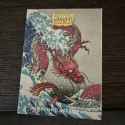 Dragon Shield Art Card Sleeves Great Wave Pattern New - Image 1