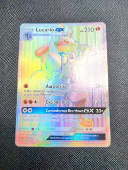 Lucario GX 135/131 Secret Rare Forbidden Light Pokemon Card NM/LP+ - Image 1