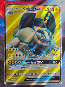 Alolan Golem GX 102/111 Pokemon Crimson Invasion Sun & Moon Full Art Card NM - Image 1