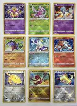 Pokemon TCG Radiant LOT - x9 Cards Total - SWSH Radiant Rares NM/M - Image 1