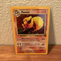 Pokemon Flareon Jungle Holo Rare 3/64 1999 Wizards 70 HP Flame Card - Image 1