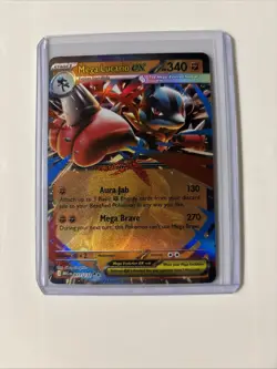 Pokemon TCG Mega Lucario EX Holo Double Rare Card 077/132 Mega Evolution - Image 1