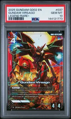 Gundam Virsago (LR+) GD02-037 English LR+ Dual Impact Gundam Card Game PSA 10 - Image 1