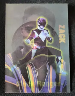 Mighty Morphin Power Rangers Magic Morpher Subset Card #1 Zack Black Ranger -nm+ - Image 1
