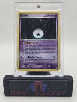 (UNSEEN-V/28) Unown V (R) Pokemon EX Unseen Forces (Holofoil Unown) Card # V/28 - Image 1