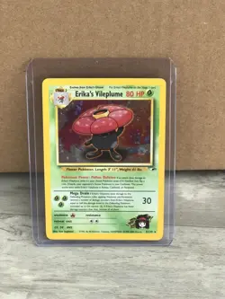 Erika's Vileplume 5/132 Holo Pokemon Card Gym Heroes PSA Ready - Image 1