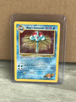 Misty’s Tentacruel Pokemon Card 10/132 Gym Heroes Holo PSA Ready - Image 1