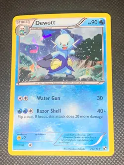 Dewott 29/114 Cracked Ice Holo - B&W Promo Pokemon Card - LP - Image 1
