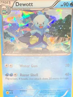 Dewott 29/114 Cracked Ice Holo - B&W Promo Pokemon Card - LP - Image 2