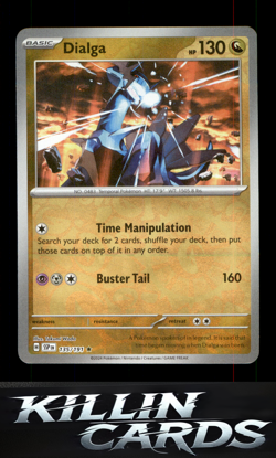 Reverse Holofoil Dialga 135/191 Pokemon Rare SV08: Surging Sparks Card NM - Image 1