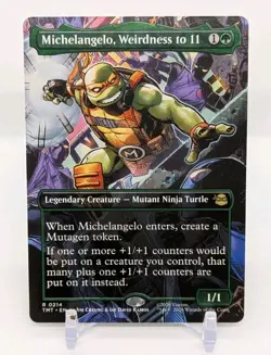 Michelangelo, Weirdness To 11 (Borderless) Teenage Mutant Ninja Turtles MTG 0214 - Image 1