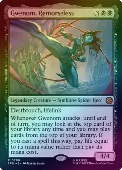 MTG Gwenom, Remorseless NM Foil Promo **Marvel's Spider-Man** - Image 1