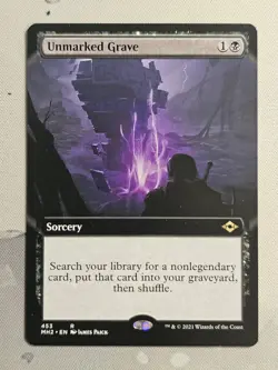 Mtg Singles Unmarked Grave Extended Art Modern Horizons 2 Rare Nm - Image 1