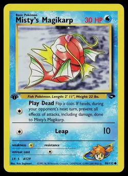 Pokemon Card - Misty's Magikarp Gym Challenge 88/132 Common 1st Edition - Image 1