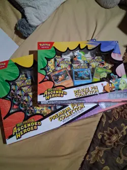 Pokemon Ascended Heroes Premium Poster Collection Mega Pin Collection Bundle - Image 1