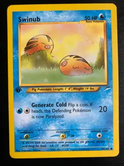 Pokemon Neo Destiny Non-Holo 1st Edition Swinub 84 /105 Excellent Condition - Image 1