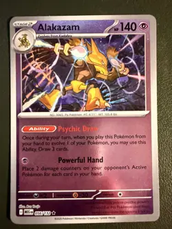 Pokemon TCG Alakazam 56/132 ME1 Mega Evolution Mega Evolution Reverse Holo NM - Image 1
