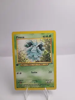 Pineco 77/105 Neo Destiny 1st Edition Pokemon Card Common Used - Image 1