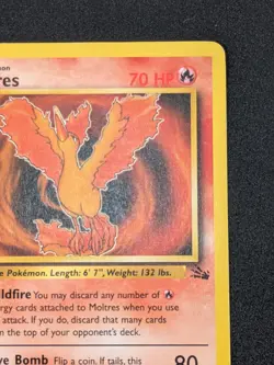Moltres 27/62 - RARE Non-Holo Fossil Pokemon Card - WOTC Vintage - LP - Image 3